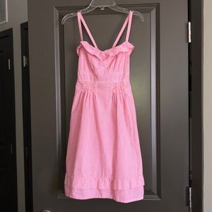 Pink striped summer dress